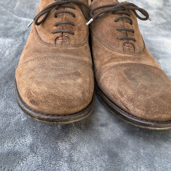 Dolce & Gabbana Nubuck Leather Ethnic Gaelic Gatsby Cap Toe Derby Oxford Sz 8.5 main image 3